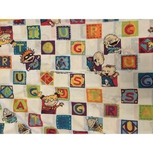 VTG Rugrats Flat Sheet Twin Cartoon